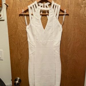 Bebe White Bandage Dress